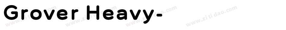 Grover Heavy字体转换